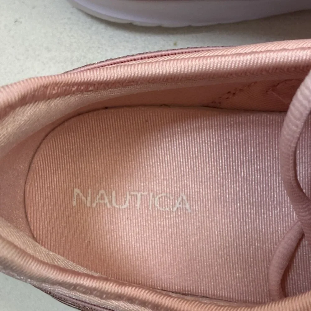 Nautica Girls Pink Lace Up Lightweight Sneakers US 4 UK 3 EU 36